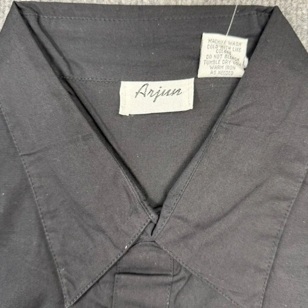 Arjun Mens Black Short Sleeve Button‎ Down Shirt Collared Casual Size 4XL NEW